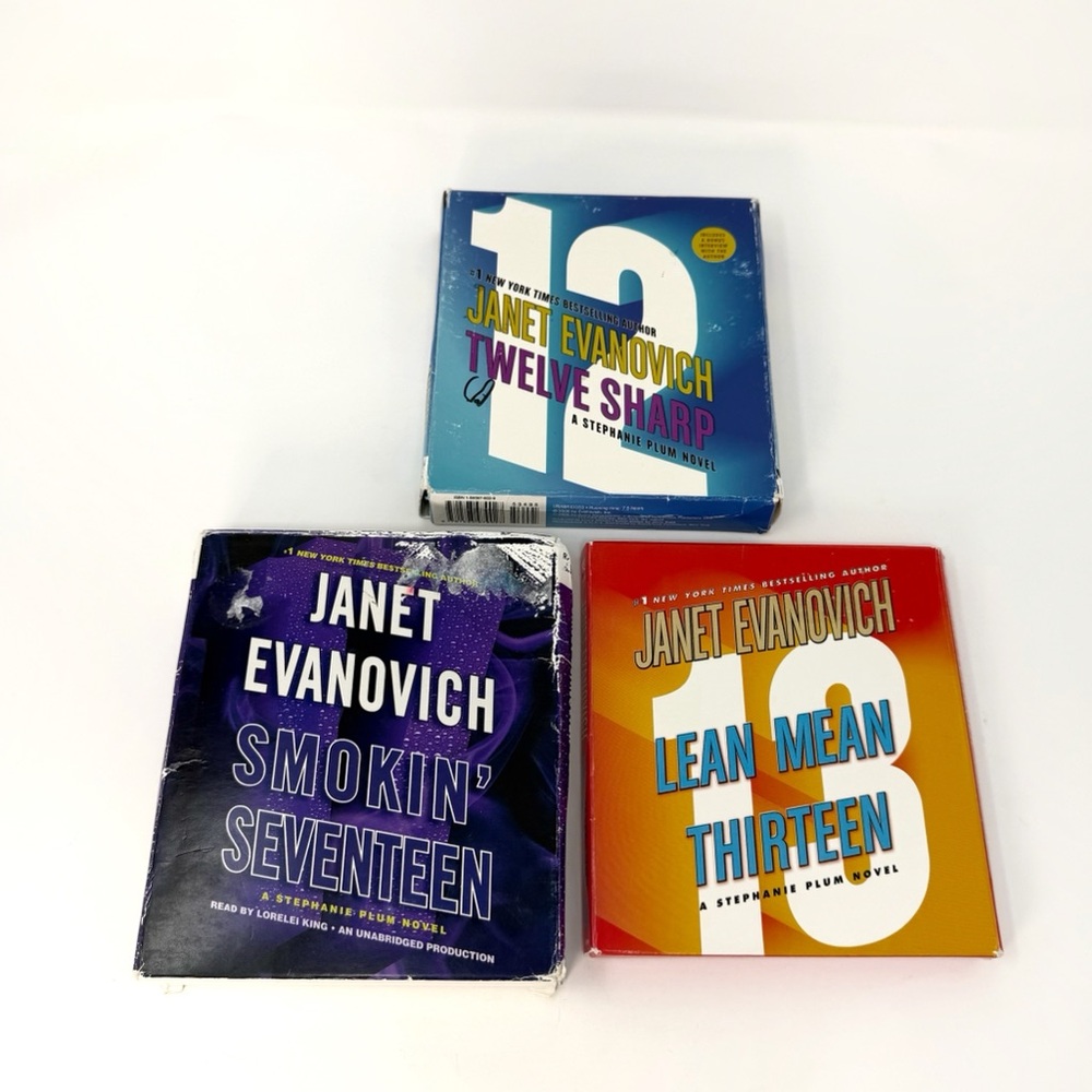 Janet Evanovich Audiobook Lot CD Stephanie Plum 12 13 17 Mix Abridged Unabridged
